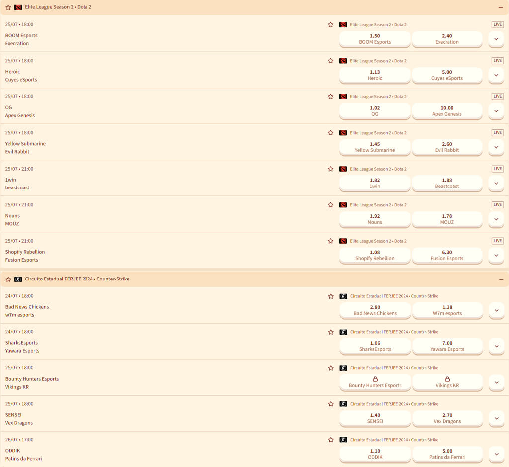 Sport virtuali di BillyBets per PC Sport virtuali di BillyBets per PC